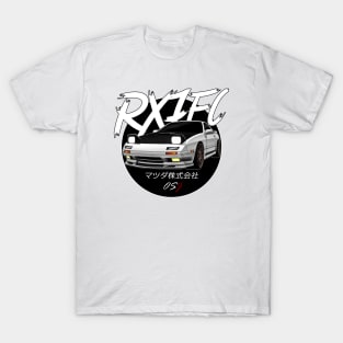 JDM RX-7 [FC] White Black Sun Edition T-Shirt